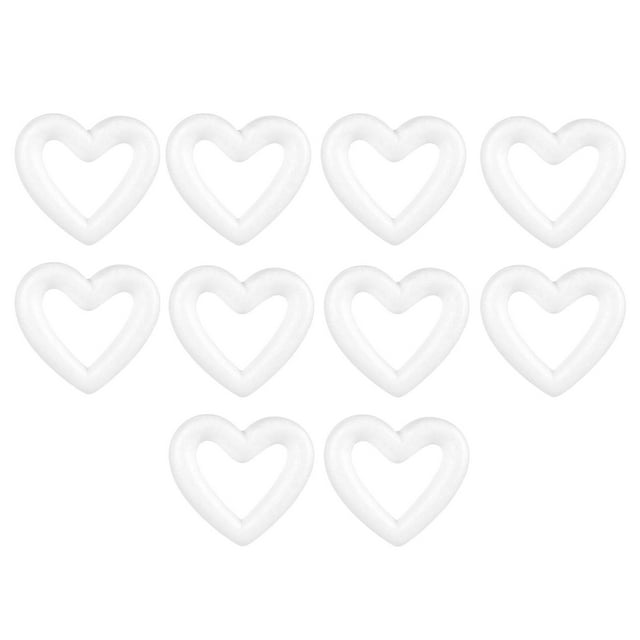 2/5/10 piezas de espuma de poliestireno expandido con forma de corazón para modelar, ideal para bodas. 55 CM