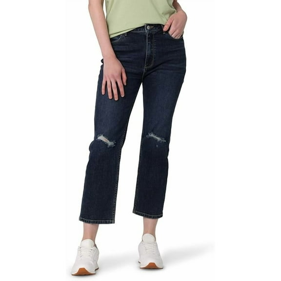 Wrangler Women's High-Rise Rodeo Straight Leg Crop Jean