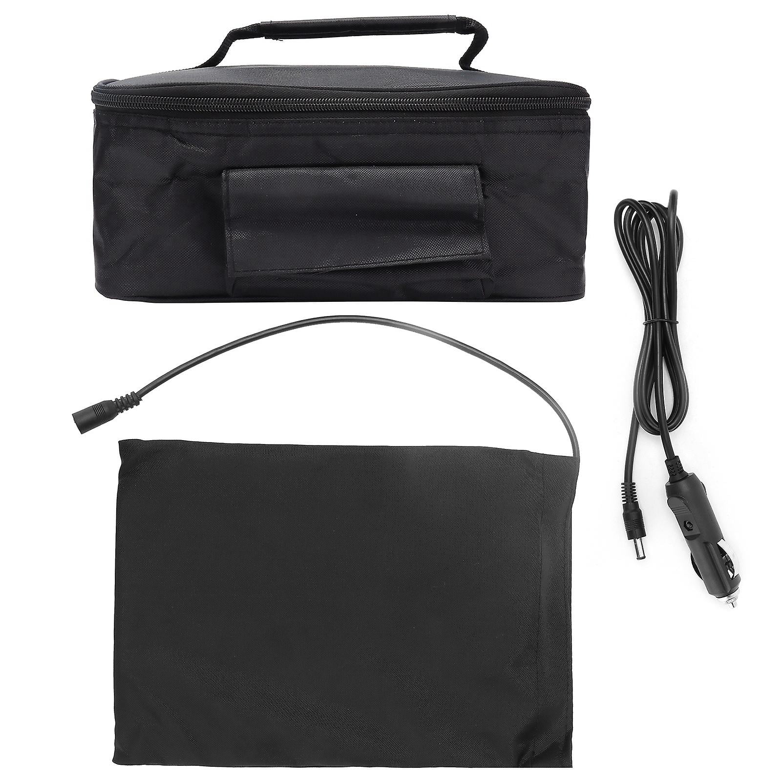 Portable Mini Car Microwave 12v Electric Oven Fast Heating Picnic Box For Travel Camping Food Cooking Black
