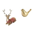 thumbnail image 1 of Escultura de ciervo, alce, reno, adorno, estatua para sala de estar, oficina, dormitorio, granja, pájaros dorados, animal, decoración moderna para el, 1 of 8