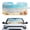 Beach Seaside Shell Pattern, variant on Car Windshield Sun Shade with Cute Bear Graphic, Automotive Sunshade for Car Windshield, Blocks Uv Rays and Keeps Your Vehicle Cool for Road Trips