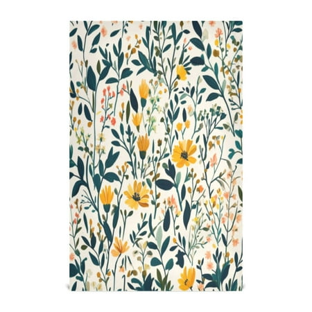 

Kitchen Towel 28x18 Inches x6，Plate Towel Decorative Towel Napkin Tea Towel Tea Towels For Kitchen Dish Cloths & Dish Towels Beautiful Flowers Yellow