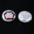 thumbnail image 4 of 3D Printed Plastic Imitation Pearl Beads Heart with Cat Pawprint Pearl Pink 16x5mm Hole: 0.9mm DIY, 4 of 5
