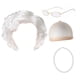 thumbnail image 5 of Peluca de abuela de Halloween con gafas, versátil, para disfraz de abuela mayor, decoración para fiestas, espectáculos de anime, juegos de rol Blanco, 5 of 10