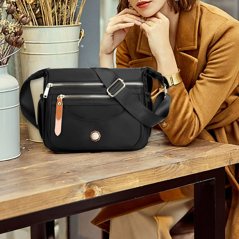 crossbody travel bag with laptop compartment TAN SET: EVERYDAY TOTE + SLEEVE + PASSPORT WALLET by Pop Ups making it easy to keep your belongings organized and easy to Dxssxc Waterproof Nylon Multi-layer Crossbody