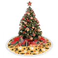 thumbnail image 4 of Christmas Tree Skirt, Halloween Ghost Pumpkin Christmas Tree Decorations Indoor, Tree Skirts Mat With Tassel Trim for Halloween New Year Holiday Christmas Party Decor 30 Inches, 4 of 7