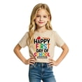 thumbnail image 4 of Curuila Toddler Child Girls Tshirt Short Sleeve Letter Print Crew Neck Tops For Girls Everyday Wear Soft Casual Tee Size 2-3 Years, 4 of 4
