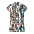 thumbnail image 5 of Otvok Women's Printed Short Sleeved Blouses V-Neck T-Shirt Pullover Casual Fashionable Top, 5 of 6