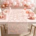 thumbnail image 4 of Doghiosgha Star Glitter Table Runner Sheer Table Decor for Christmas Holiday Birthday Dinner Table Decor, 11x118 Inch, Rose Gold, 4 of 6
