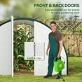 thumbnail image 6 of Outsunny Tunnel Greenhouse w/ Doors and Windows, White, 24.6' x 10' x 6.6', 6 of 10