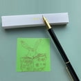 thumbnail image 5 of 200 hojas de notas adhesivas transparentes, anotaciones claras de 75 * 50 mm, bloc de notas translúcido a prueba de agua, verde hierba, 5 of 5