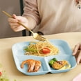 thumbnail image 6 of kkbbma Unbreakable Divided Plates 10 Inch, 3 Compartment Square Reusable Kids Dinner Plate, Microwave And Dishwasher Safe, Perfect For Kids And Adults, 6 of 6