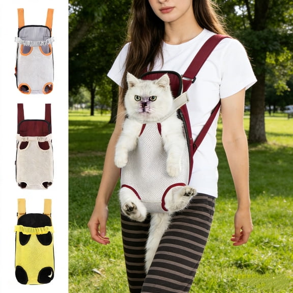 TTJ Cats Carrier Soft Cats Bag Carrier Breathable Pet Backpack Portable Bag for Dogs and Cats Mesh Ventilation Paw Exposed Pet Bag