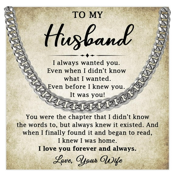 Husband Necklace Chain, Best Gifts For Husband, Husband Gifts From Wife, Birthday Gift For Husband, Wedding Gift For Him, To My Husband Chain, Unique Gifts For Him, Valentine's Day Gift