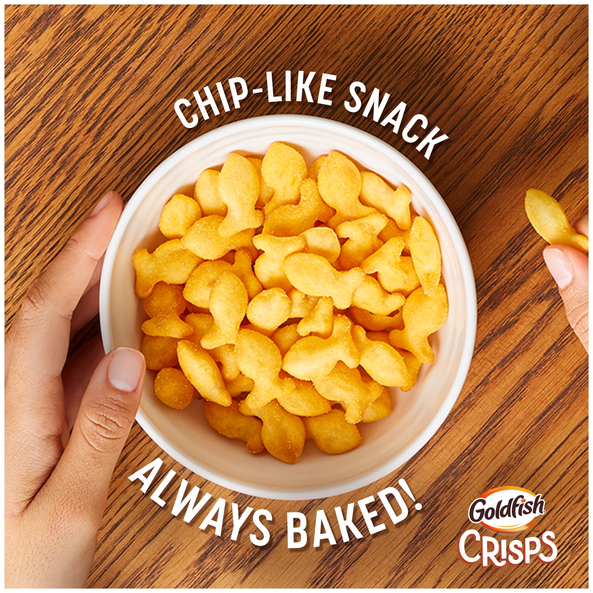 (3 pack) Goldfish Crisps Cheddar Cheese Baked Chip Crackers, 6.25 oz Bag