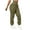 Army Green, variant on Women's Hiking Pants Quick Dry Lightweight Drawstring Cargo Joggers Pleated Elastic Waist Outdoor Casual Safari White