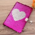 thumbnail image 2 of Carnet Cœur d'Amour Coloré, Journal Secret à Paillettes avec Verrou, Carnet Réversible, Journal Privé, Carnet de Voyage, Cadeau pour Adultes et Enfants, 2 of 6