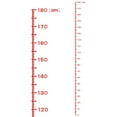 thumbnail image 1 of Altura Gráfico Regla Crecimiento Gráfico 180cm Métrica Medida PVC Autoadhesivo Medidas Entrega Regla Pegatina Indicador con Transferencia Película para Medir Altura, Rojo, 1 of 5