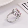 thumbnail image 4 of Anillos para mujer, regalos para mujer, anillo de diamante redondo, regalo de aniversario de bodas, accesorios, anillos, tamaño 7, anillo, 4 of 5