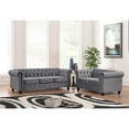 thumbnail image 4 of RN Furnishings modern sofa Loveseat velvet fabric Living room furniture Set-Gray, 4 of 6