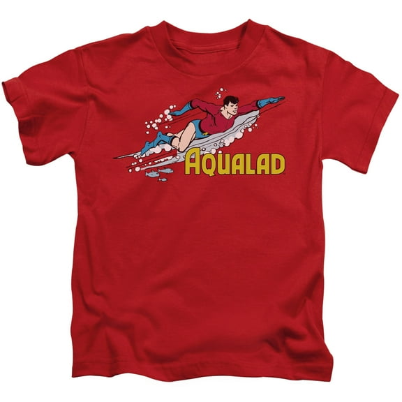 DC Comics - Aqualad Kids T-Shirt - Kids T-Shirt (Ages 4-7) / 7 / Red