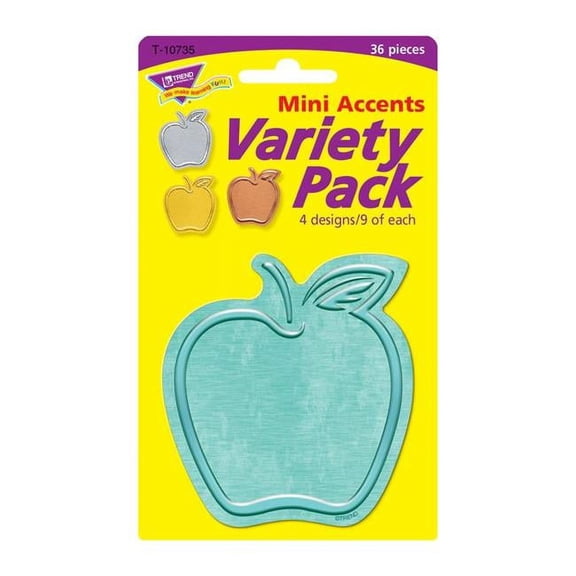 Trend Enterprises T-10735 Apples Mini Accents Variety Pack I Heart Metal