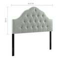 thumbnail image 5 of Hawthorne Collections Modern Fabric Queen Tufted Panel Headboard in Gray, 5 of 5