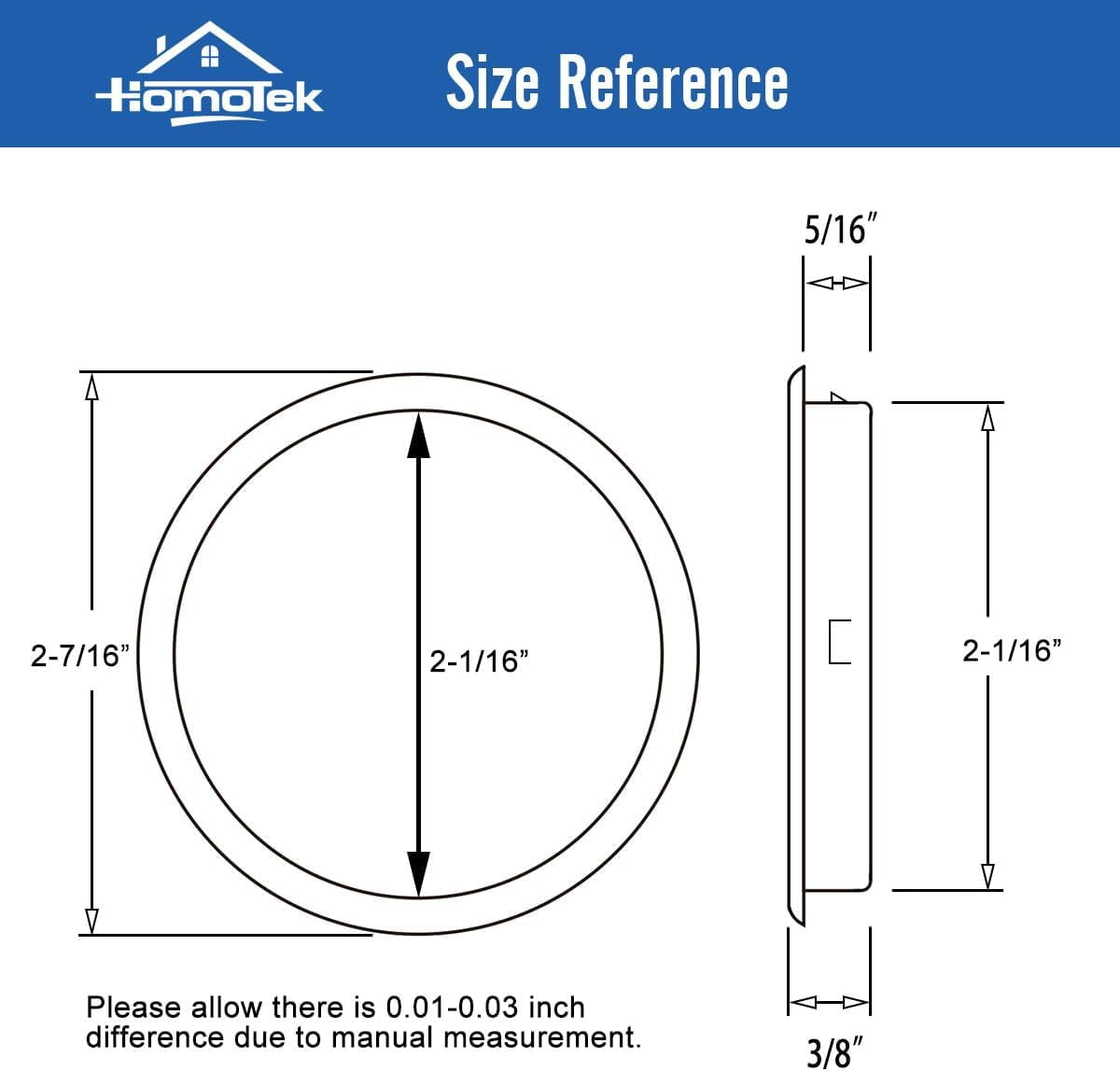 MKEUDQ-8 Pack Closet Door Finger Pull 2-1/16\u201d, Easy Snap in Installation, Antique Brass Finish, Fits a 5/16\u201dDepth x 2-1/16" Diameter Opening Hole