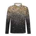 thumbnail image 5 of Blusa y camisa de manga larga con cuello vuelto para hombre, jersey de solapa con cremallera y manga larga, blusa informal estampada para San Valentín, poliéster para hombre, 5 of 5