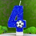 thumbnail image 2 of Rbaofujie Soccer Birthday Candle 9th Soccer Cake Topper Decor Nine Year Candles Blue Glitter Number 9 For Cupcake Topper Decorations Birthday Party Kids AdultsDining Room Wall Decor, 2 of 2
