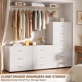 thumbnail image 3 of Homieasy 3-Drawer Wood Closet Organizer System - Multi-Functional Storage for Bedroom, Nightstand or End Table, 3 of 9