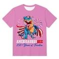 thumbnail image 4 of Patriotic Graphic T Shirt Kids 250th Anniversary Short Sleeve Tee Youth Casual Comfortable Shirt Tops For Holidays Celebrations Family Events Daily Wear, 4 of 4