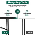 thumbnail image 5 of 6ft Folding Table - Heavy Duty Fold-in-Half Plastic Table, Portable Utility Tables with Steel Legs for Events, Camping, Indoor & Outdoor Use (Black), 5 of 8