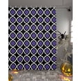 thumbnail image 2 of Purple Morocco Textures Halloween Shower Curtain Set ，Waterproof Fabric Shower Curtains Shower Curtains for Bathroom,Bathroom Decor 36"x72", 2 of 6