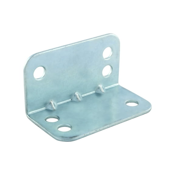 Rok Hardware Heavy Duty Metal Bracket Right Angle Brace 20 Gauge, Zinc 100 Pack