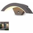 thumbnail image 1 of Aplique de pared exterior con detector de movimiento 18W LED SMD 3000K Luz de pared blanca cálida Impermeable IP65 Aluminio/Porche Terraza Jardín Luz 29,5 cm-, 1 of 5