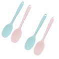 thumbnail image 2 of 4pcs Silicon Spoon Lovely Food Serving Scoop Kitchen Utensil Creative Flatware Tableware for Home Restaurant (Blue + Pink), 2 of 7