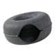 thumbnail image 1 of Túnel de fieltro para gatos, cama cueva, extraíble y resistente a los arañazos, fácil de transportar. Gris oscuro, 1 of 2