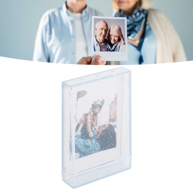 Phot Storage Box, PC Material Crystal Texture for Holding 3 Inch Instant Camera Photos, Perfect for Weddings, Baby Photos, and More