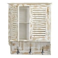 thumbnail image 4 of Nearly Natural 27"W White Washed Wall Cabinet with Hooks, 4 of 5