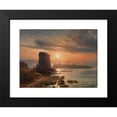 thumbnail image 2 of Thomas Fearnley 24x19 Black Modern Framed Museum Art Print Titled - The Harbour in Agrigento (1839), 2 of 5