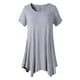 thumbnail image 1 of Fiudx Liquidación de Ofertas Flash Blusa Superior de Cuello Redondo de Manga Corta de Color Sólido Casual de Verano a La Moda para Mujer, 1 of 6