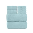 thumbnail image 7 of Chic Home Weiss Blue 8-Piece Towel Set, 7 of 7