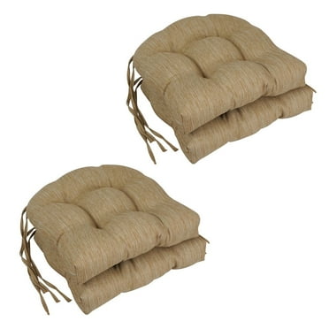 Blazing Needles 16-inch Premium Olefin Tufted Outdoor Chair Cushions (Set of 4)