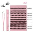 thumbnail image 2 of 200Pcs 40D D Curl Eyelash Extensions Kit – Wispy Fluffy Natural Lashes with Bond & Seal, Precision Tweezer for Beginners, Easy DIY Home Application, 2 of 10