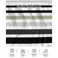thumbnail image 5 of Sage Green Black Stripe Wrap Around Bed Skirts for King Bed 16" Drop,Bed Skirt with Adjustable Elastic Belt Dust Ruffle Bed Valance for Bedroom Hotel Modern Abstract Coarse Striped Bed Frame Cover, 5 of 7