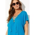 thumbnail image 4 of Swimsuits for All Women's Esme Lace Up Cover Up Dress, 4 of 4