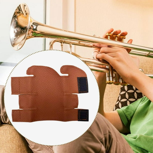 Envoltura de trompeta de cuero sintético, piezas para instrumentos de viento metal, protector de válvula de trompeta, cubierta protectora para