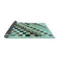 thumbnail image 2 of Ahgly Company Indoor Square Checkered Light Blue Modern Area Rugs, 4' Square, 2 of 4