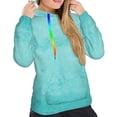 thumbnail image 5 of Yiaed Blue And Turquoise Print Womens Casual Hoodies Crew Neck Long Sleeve Sweatshirts With Pocket Pullover Tops Women's Hooded Sweatshirt-Medium, 5 of 5